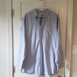 Light blue & white gingham L.L. Bean shirt